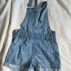 BDG denim short overalls